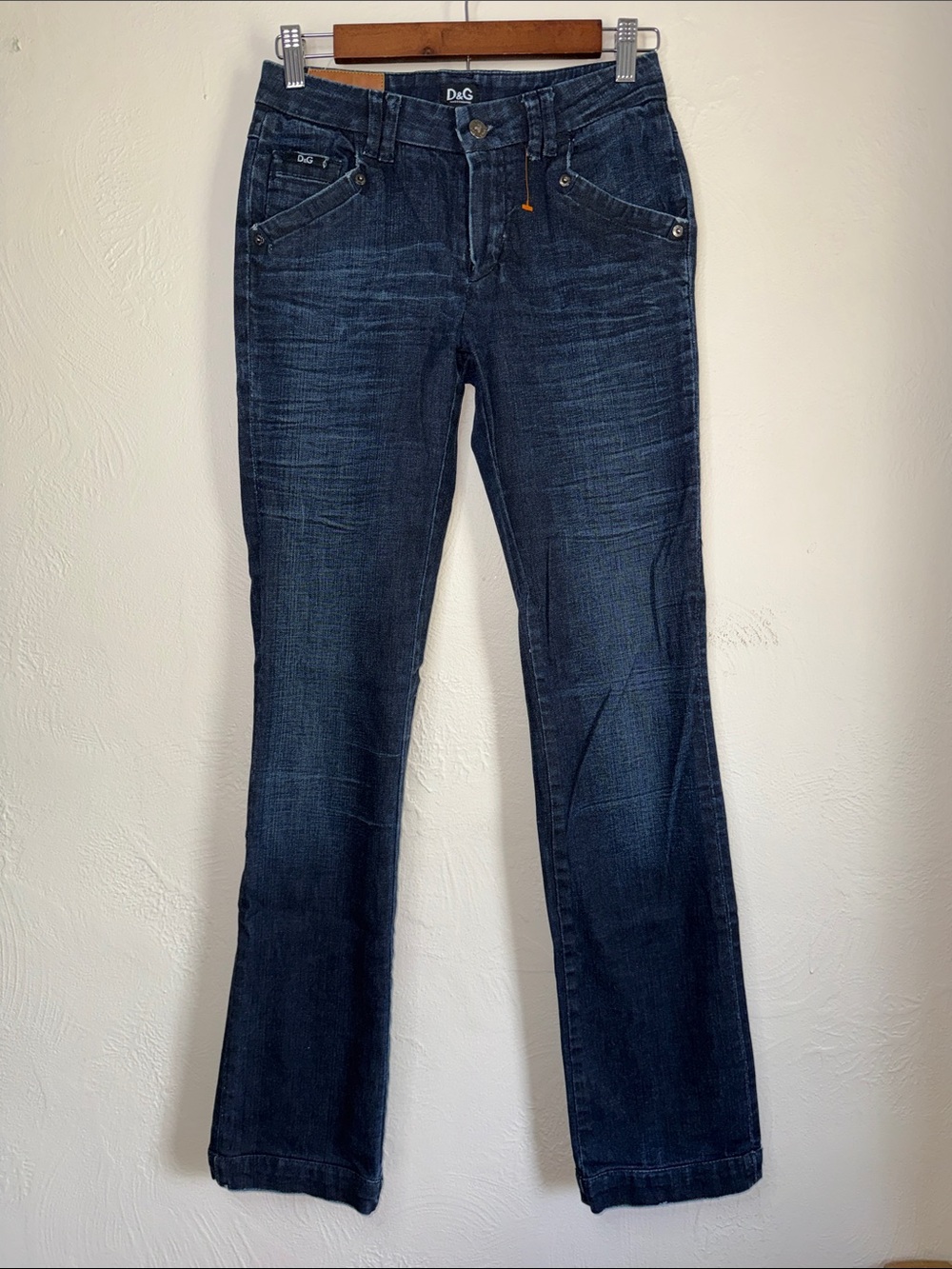 D&G Dolce & Gabbana Slimmy Jeans Size 25 Dark Wash Designer Denim‎